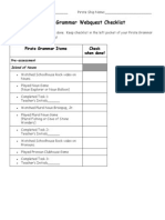 Pirate Grammar Webquest Checklist