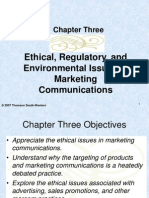 Chapter Three: Ethical, Regulatory, and Environmental Issues in Marketing Communications