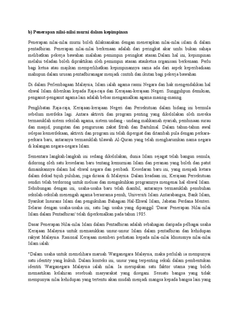 Isi Penerapan Nilai Nilai Pdf