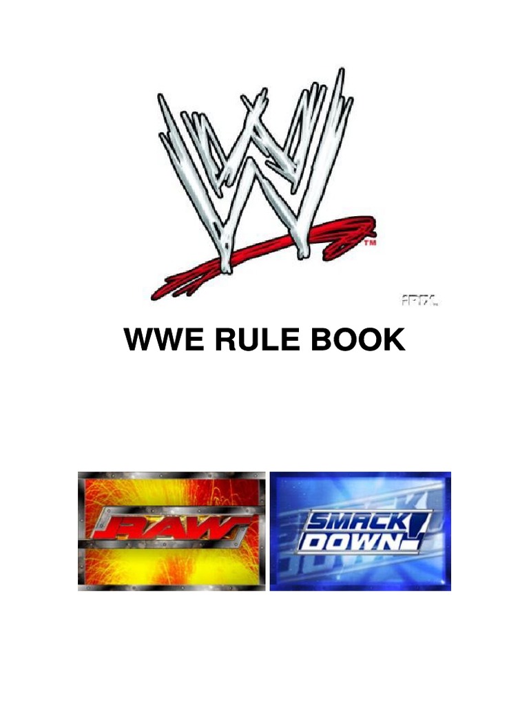 WWE Rule Book PDF Professional Wrestling Wwe