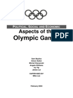 Political, Social and Economic Aspects of The Olympic Games