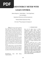 GSM Based Energy Meter With Load Control