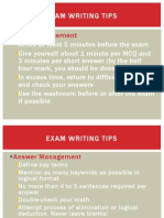 Exam Writing Tips: Time Management