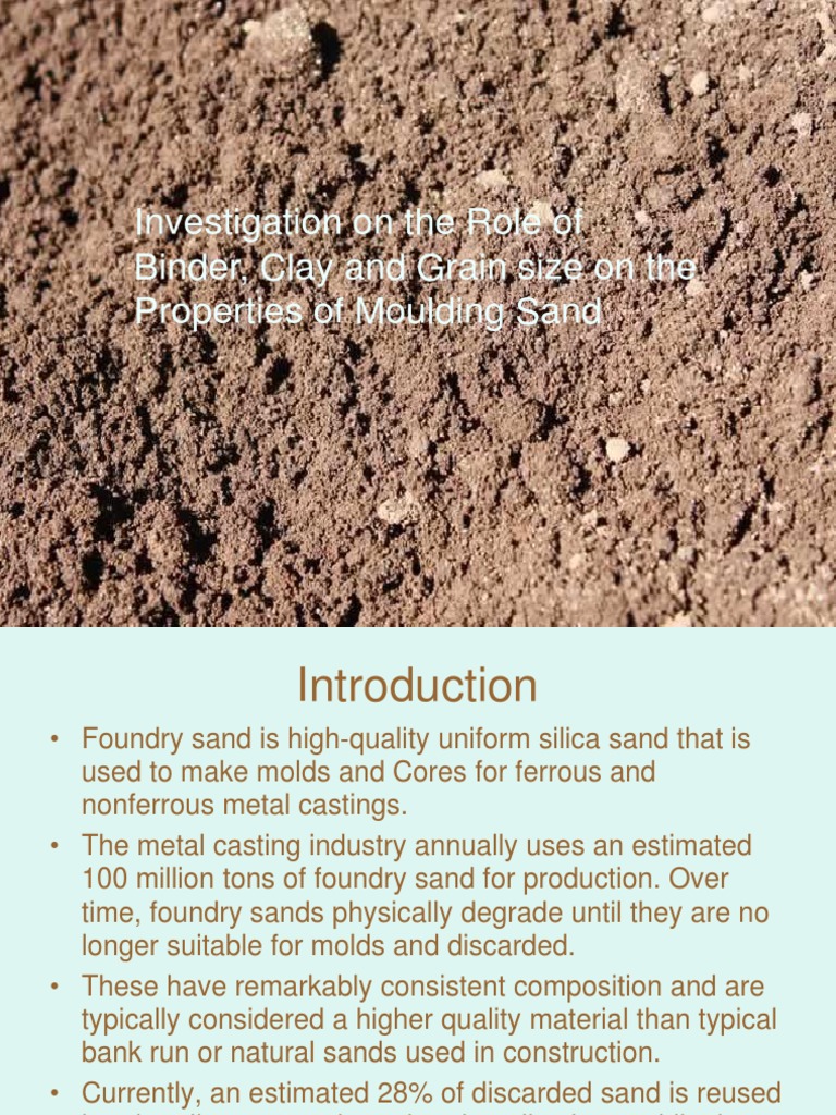 Investigatin of Role of Binder N Clay in Moulding Sand | PDF | Clay | Sand