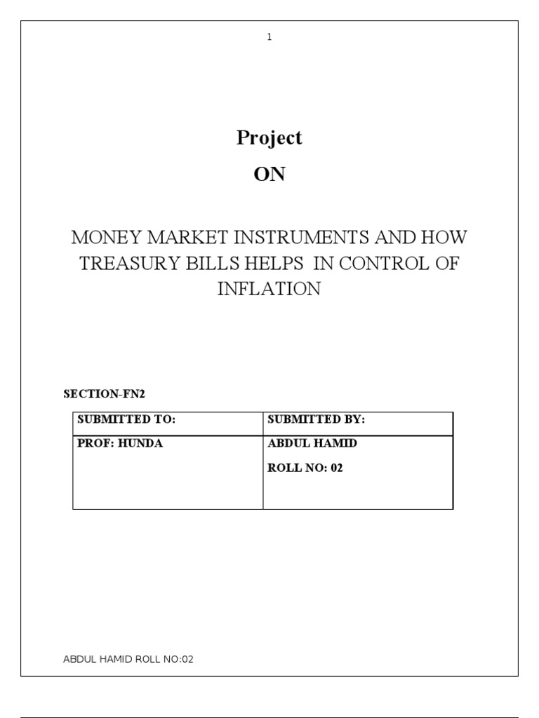 Money Market & Inflation Control | PDF | Financial Markets | Repurchase ...
