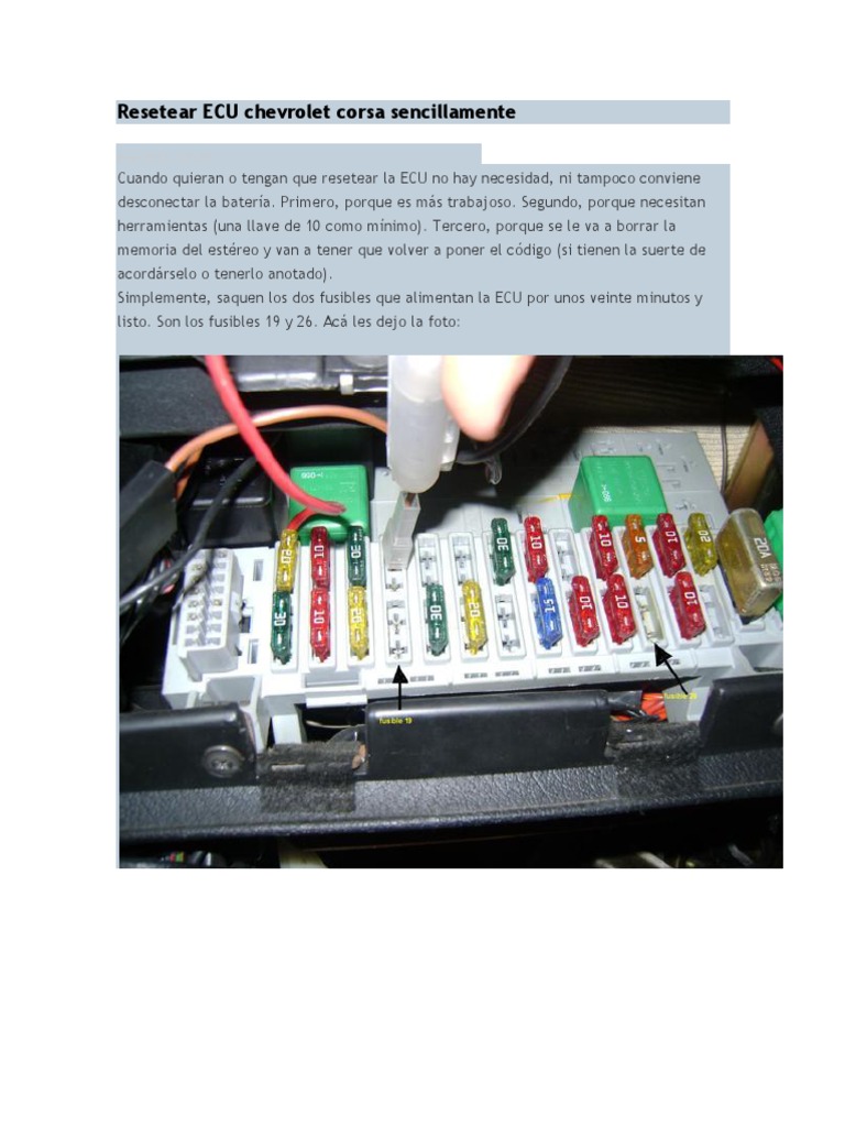 Resetear ECU Chevrolet | PDF