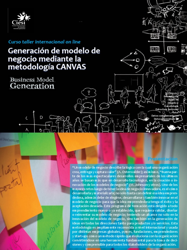 Taller de Modelos de Negocio Canvas | PDF | Modelo de negocio ...