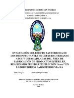 Evaluacion Del Efecto Bactericida Del Desinfectante