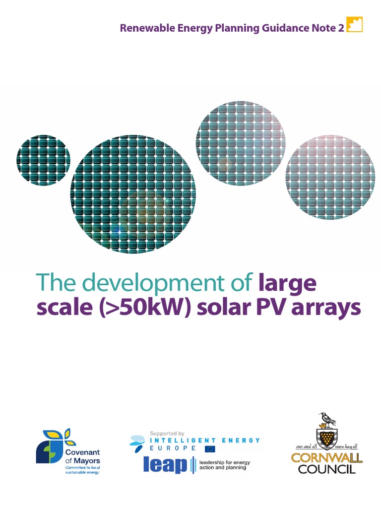 Guidance for Large Scale Solar PV in Cornwall | PDF | Environmental ...