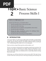 Topic 2 Basic Science Process Skills I