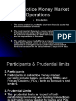  Call Notice Money Market Operations