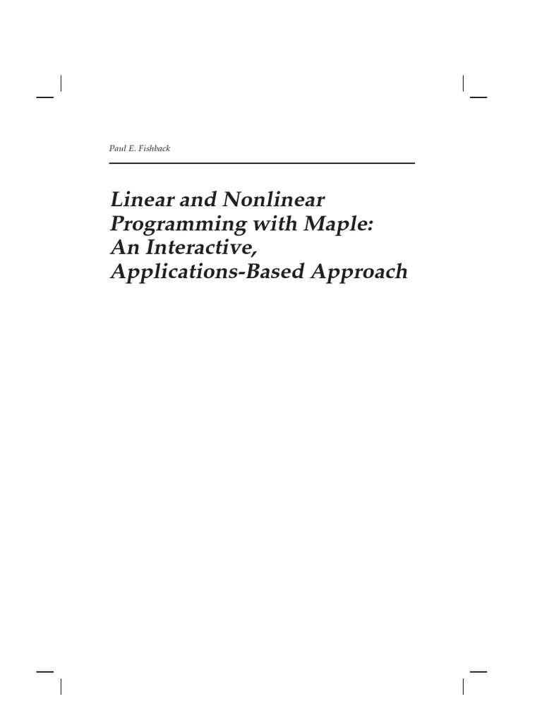 B’z PARTY presents -FYOD- GOODS Linear and Nonlinear Programming Guide | PDF | Linear Programming