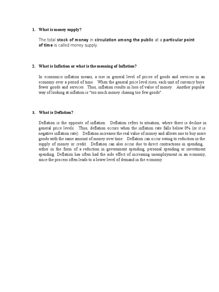 Understanding Inflation in Macroeconomics | PDF | Finance & Money ...