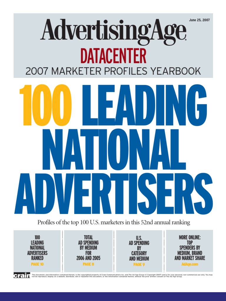 Leading US Advertisers PDF Procter and Gamble Advertising