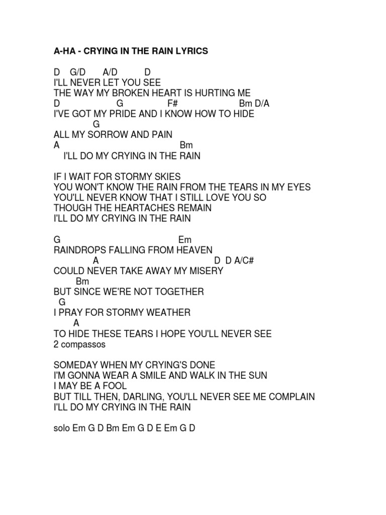 Crying in The Rain | PDF | Language Arts \u0026 Discipline, image size:768x1024