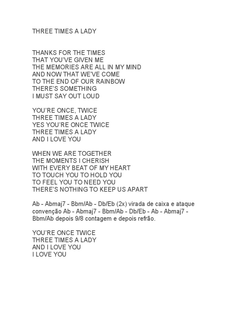 Three Times A Lady Pdf