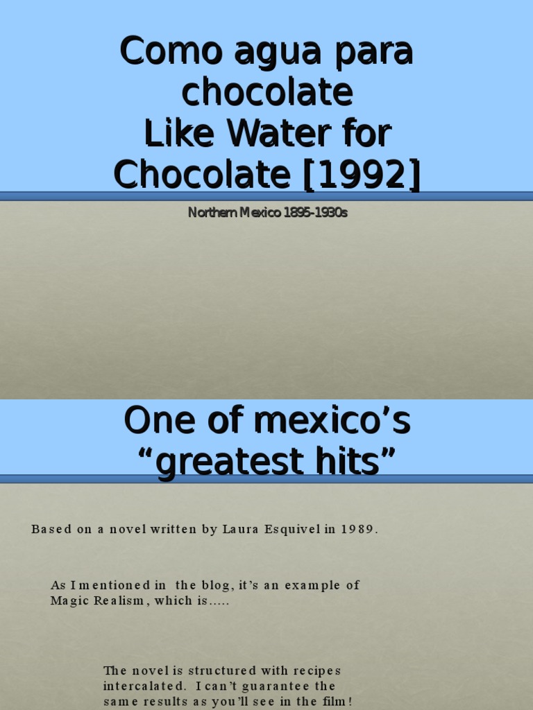 Agua para Chocolate PDF Texas