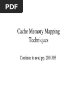 Cache Memory Mapping Techniques