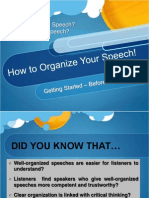 Organizing Speech