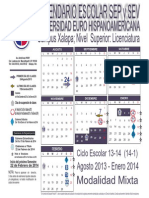 Calendario Licenciatura Mixta 14-1