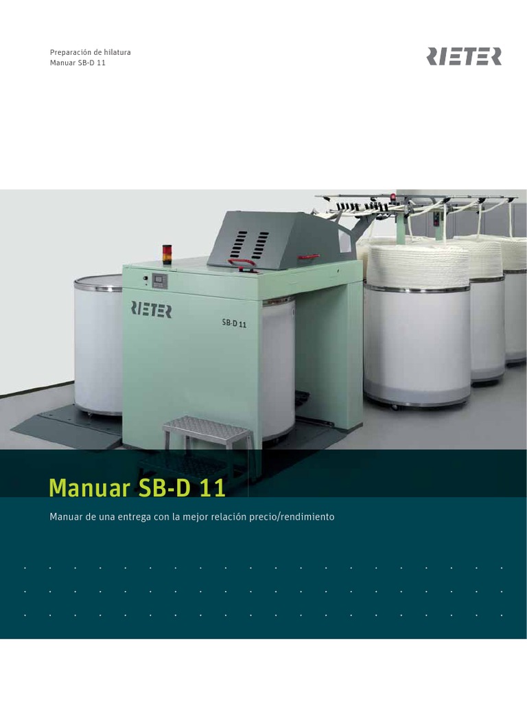 Manuar Rieter DB 11 PDF | PDF | Calidad (comercial) | Consumo mundial ...