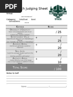 Queen Pageant Judging Sheet 2