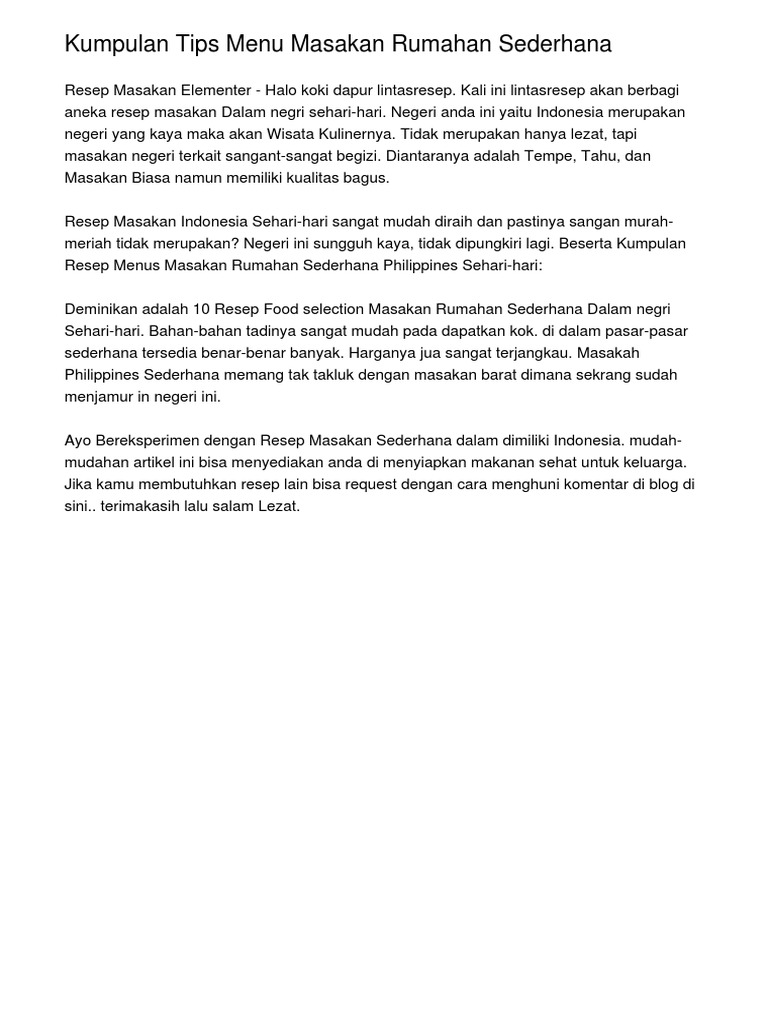 Kumpulan Tips Resep Masakan Rumahan Sederhana20140425235915