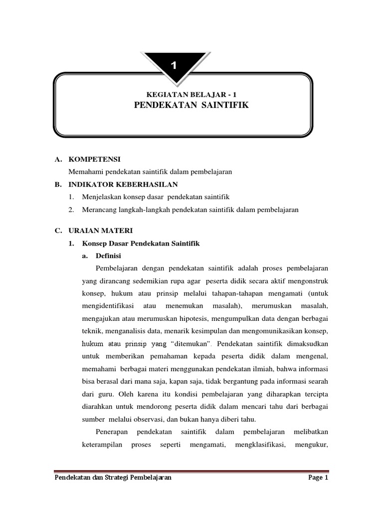 Bahan Ajar Pendekatan Dan Metode Pembelajaran | PDF