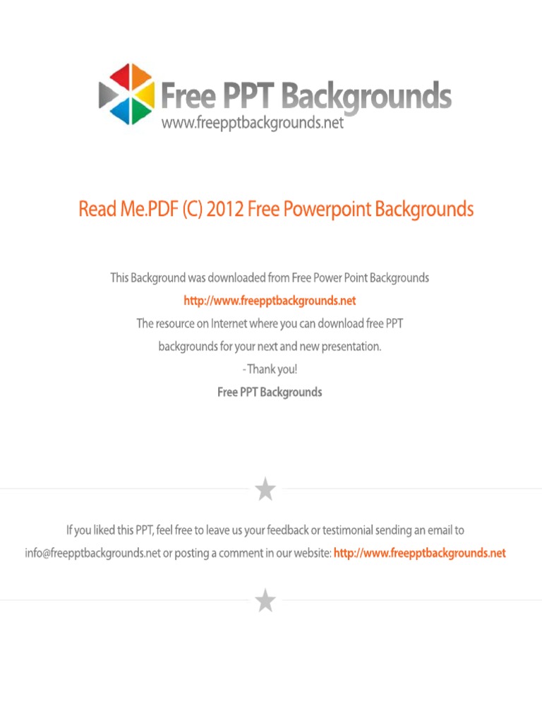 Free PPT Backgrounds: Read Me. PDF (C) 2012 FR Ee Power Poi NT Backgr ...