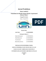 Jurnal Praktikum Penentuan Ion Klorida Dengan Metode Mohr