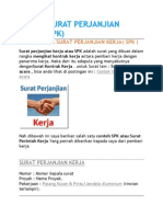 Contoh Surat Perjanjian Kerja