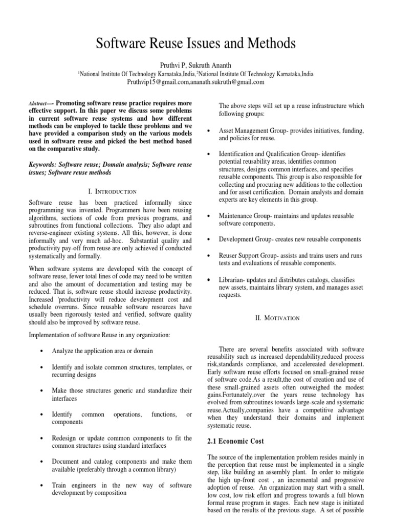 Software re use image