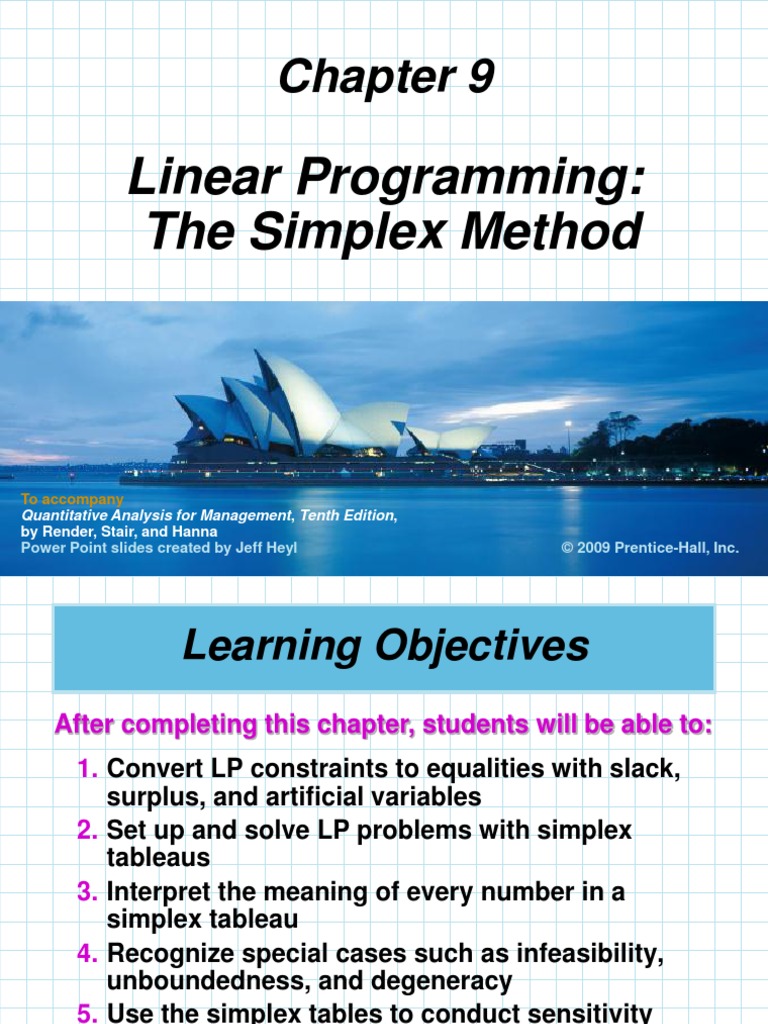 CH 9 Simplex Method | Download Free PDF | Mathematical Optimization ...