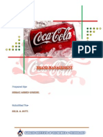 Coca Cola Management Project