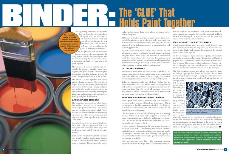 Binders PDF PDF Paint Acrylic Paint