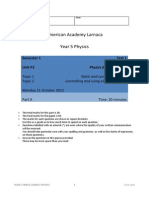 Edexcel GCSE Additional Science Topic P2.2 Controlling and Using Electricity Test 12_13