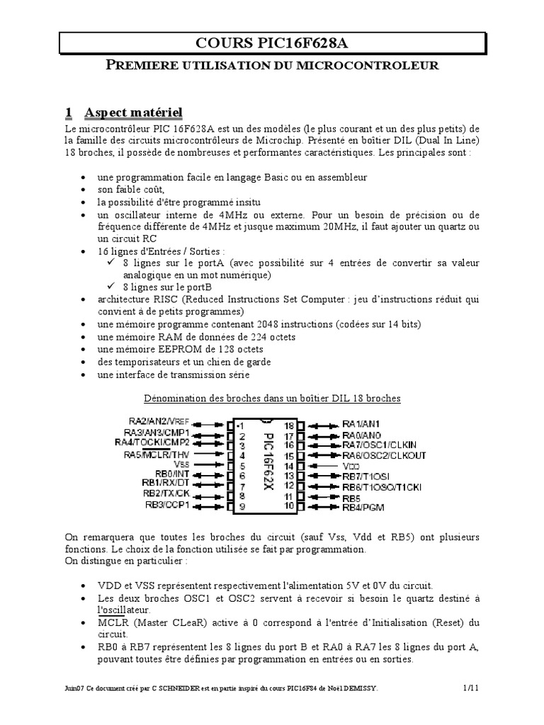 Introduction au PIC16F628A pour Débutants | PDF | Compilateur ...