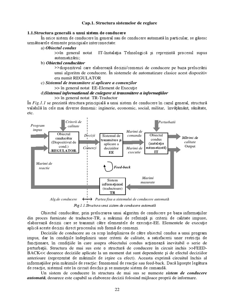 02 Cap 2 Structuri de Reglare | PDF