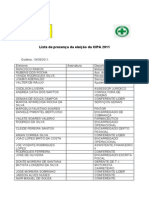 Lista de Presença Na Votação CIPA