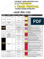 2014 Real Ale List