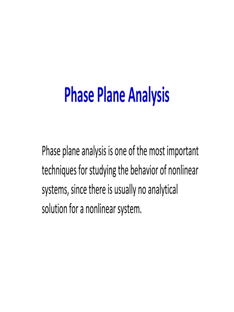 Phase Plane Analysis | PDF | Initial Condition | Eigenvalues And ...