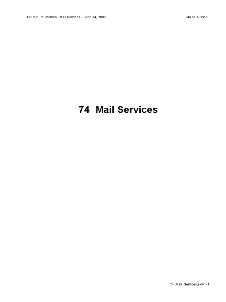 Comprehensive Guide to Mail Services | PDF | Email | Computer Networking