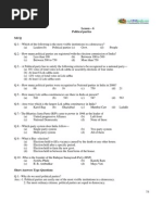 Lesson - 6 Political Parties MCQ