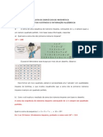 Exercícios de Matemática