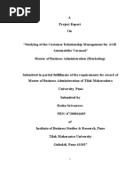Download A project on Stduying Customer Relationship in AGR Automobiles of Maruti Suzuki in Varanasi by Gaurav2486 SN22048015 doc pdf