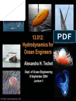13.012: Hydrodynamics For Ocean Engineers: Alexandra H. Techet
