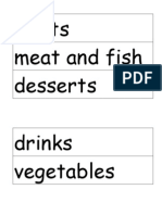 Fruits Meat and Fish Desserts