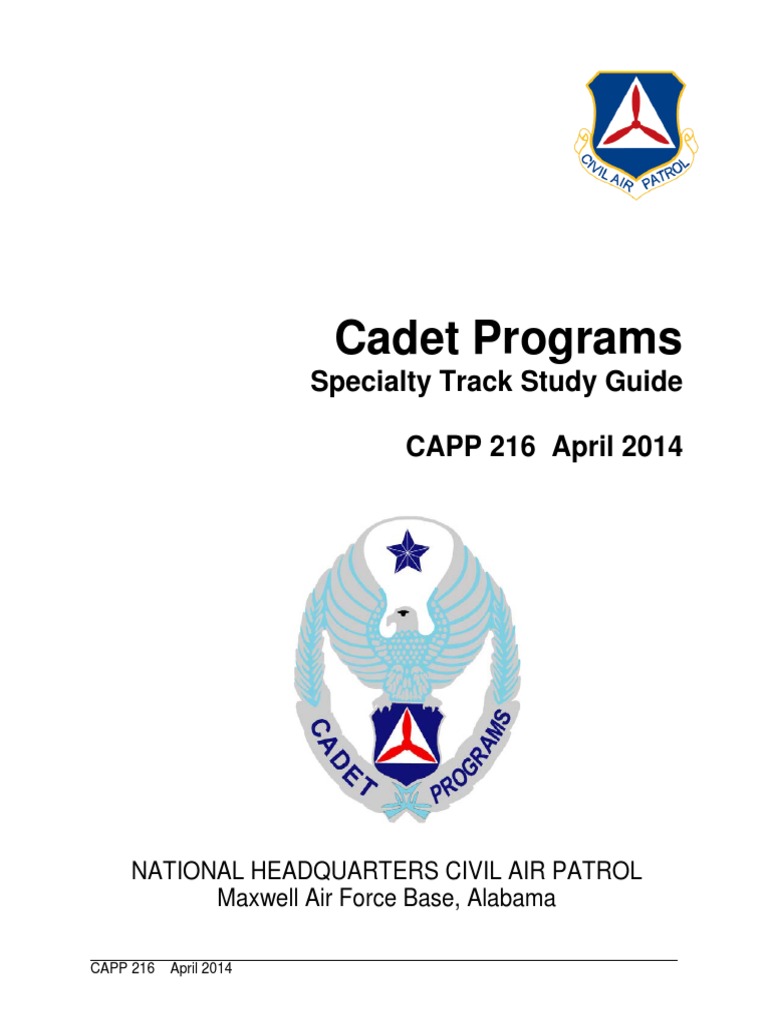 Capcadet Specialty Guide | PDF | Civil Air Patrol | Cadet