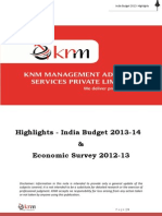 KNM Union Budget 2013-14