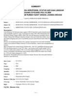 Hubungan Antara Hipertensi, Status Gizi Dan Lingkar Pinggang Di Ruang Poli Klinik Penyakit Dalam Rumah Sakit Graha Juanda Bekasi